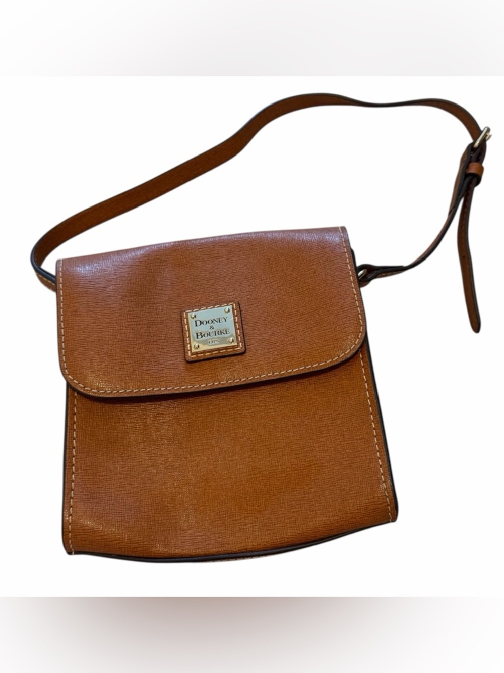 Dooney & Bourke Small Brown Leather Crossbody Shoulder Bag